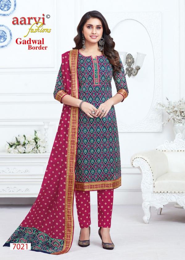 Aarvi Gadhwal Border Vol-7 Cambric Cotton Designer Dress Material